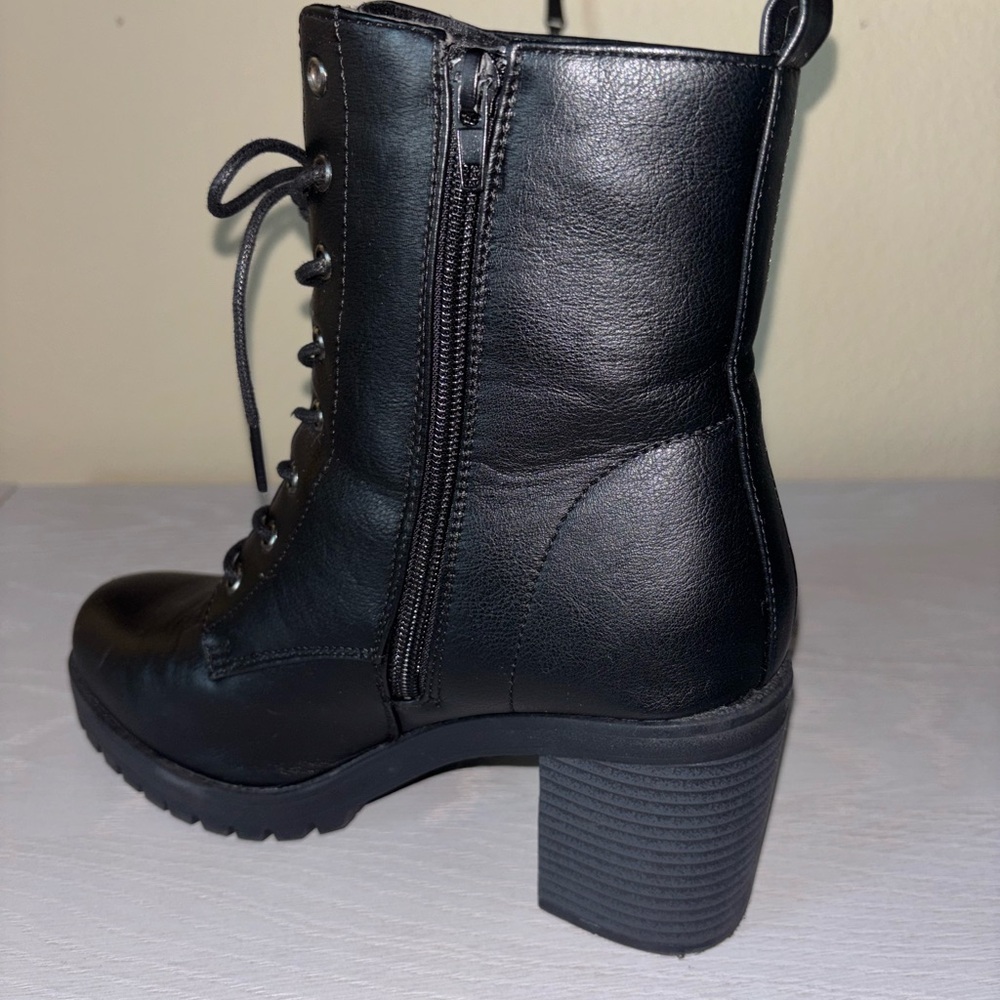 Stylish Black Combat Boots